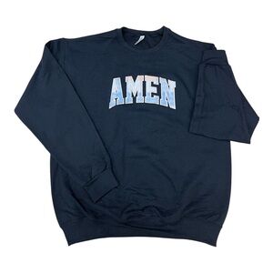 Jerzees Black Crewneck Men's Sweater